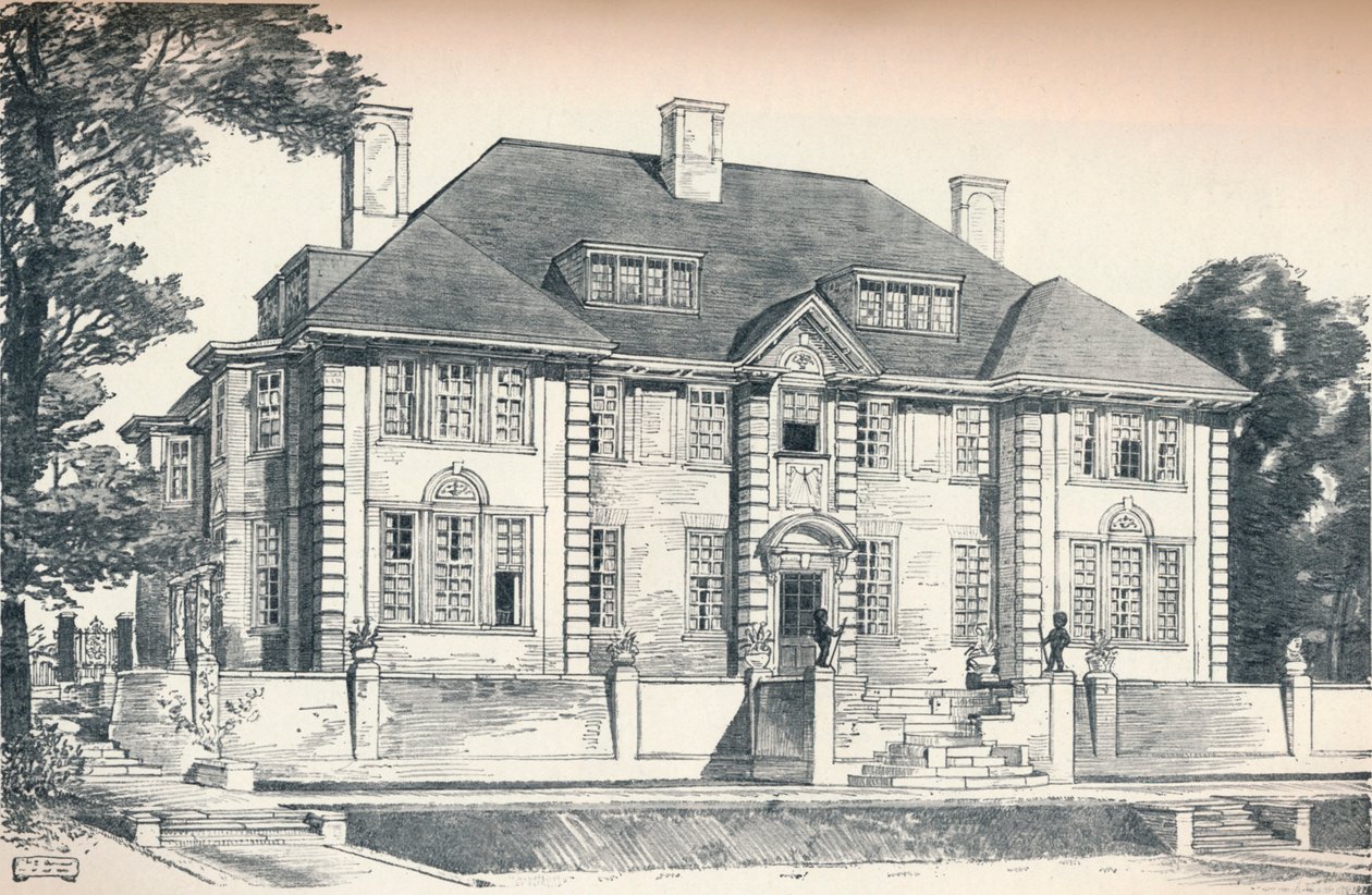 Projekt domu w Hampstead, C. H. B. Quennell, c1913 autorstwa Unbekannt