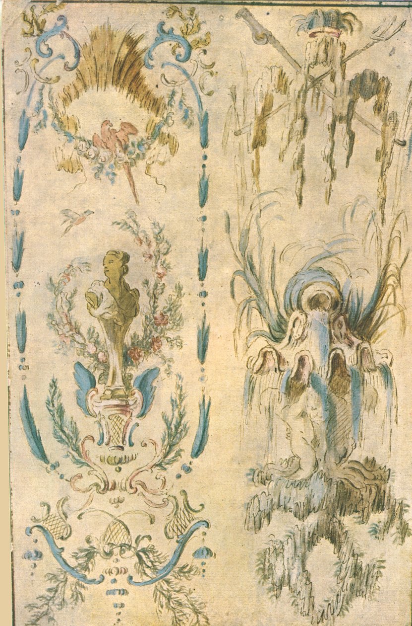 Projekt dekoracji ściennej, Francja, 1928. autorstwa Unbekannt