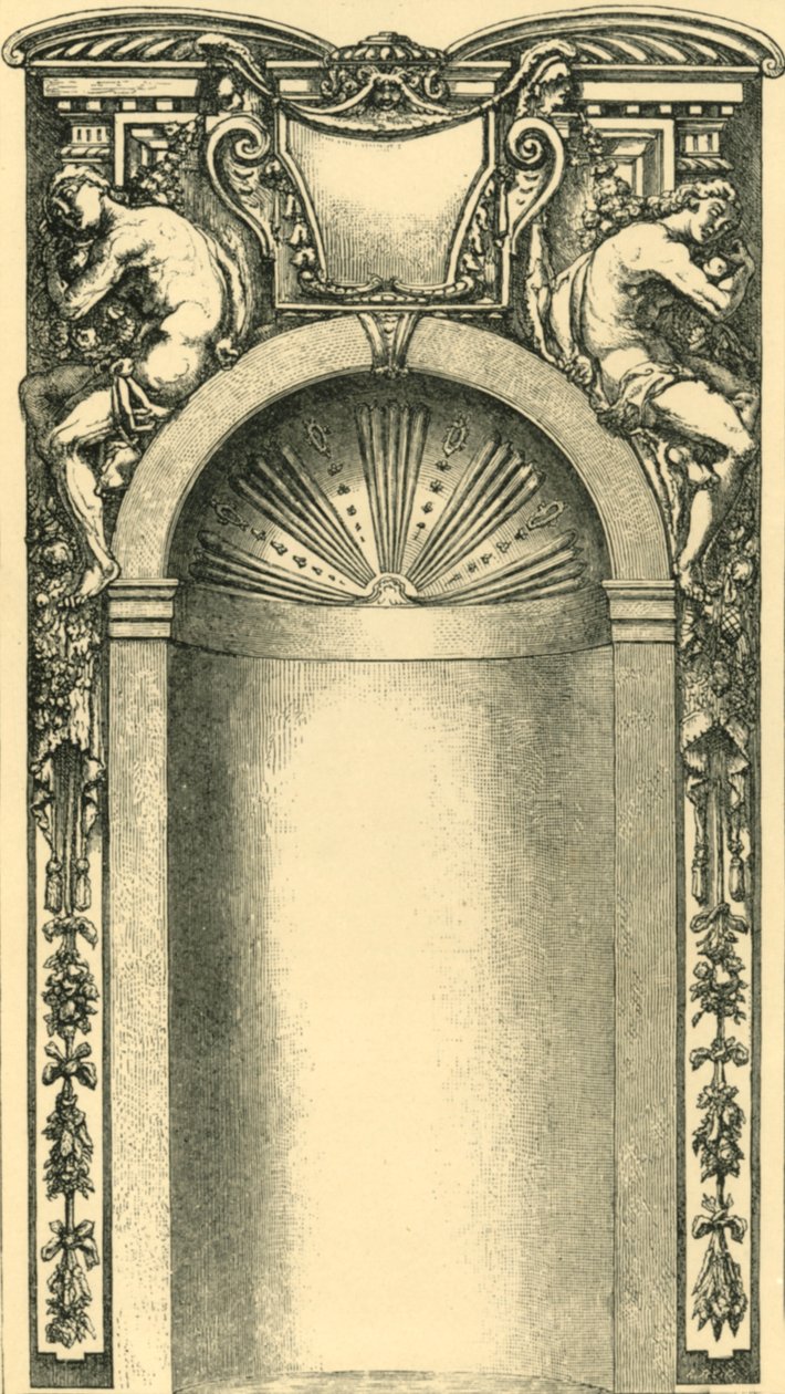 Projekt do dekoracji niszy, koniec XVI w., 1881 r. autorstwa Unbekannt