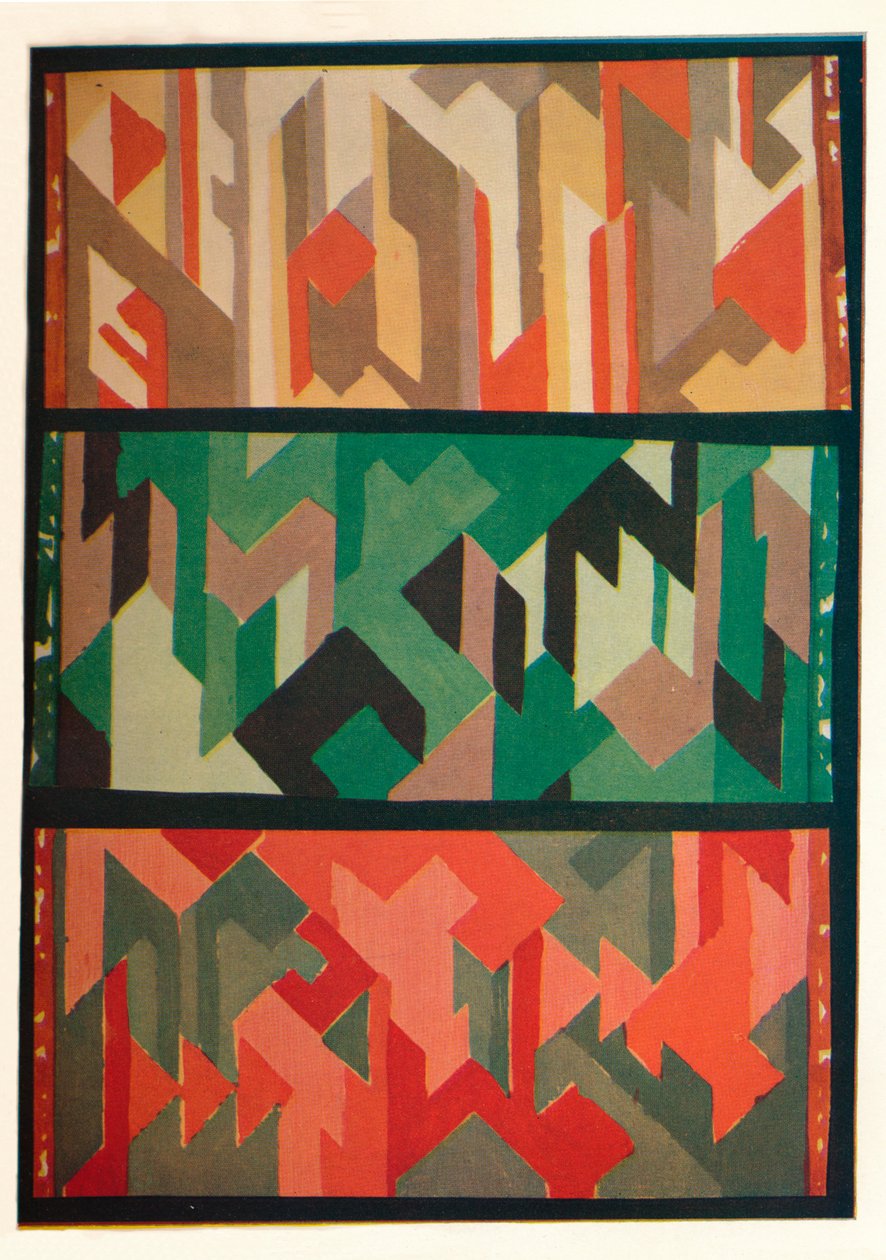 Wzory dywanów autorstwa Allgauer Handwebebeteppiche, c1928 autorstwa Unbekannt