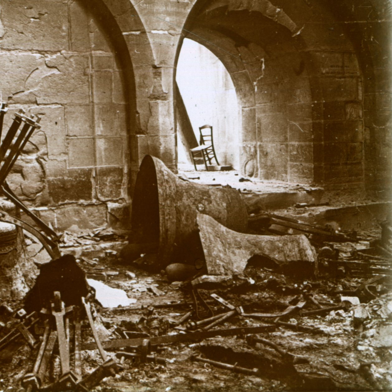 Zniszczony kościół, Marne, północna Francja, c1914 autorstwa Unbekannt