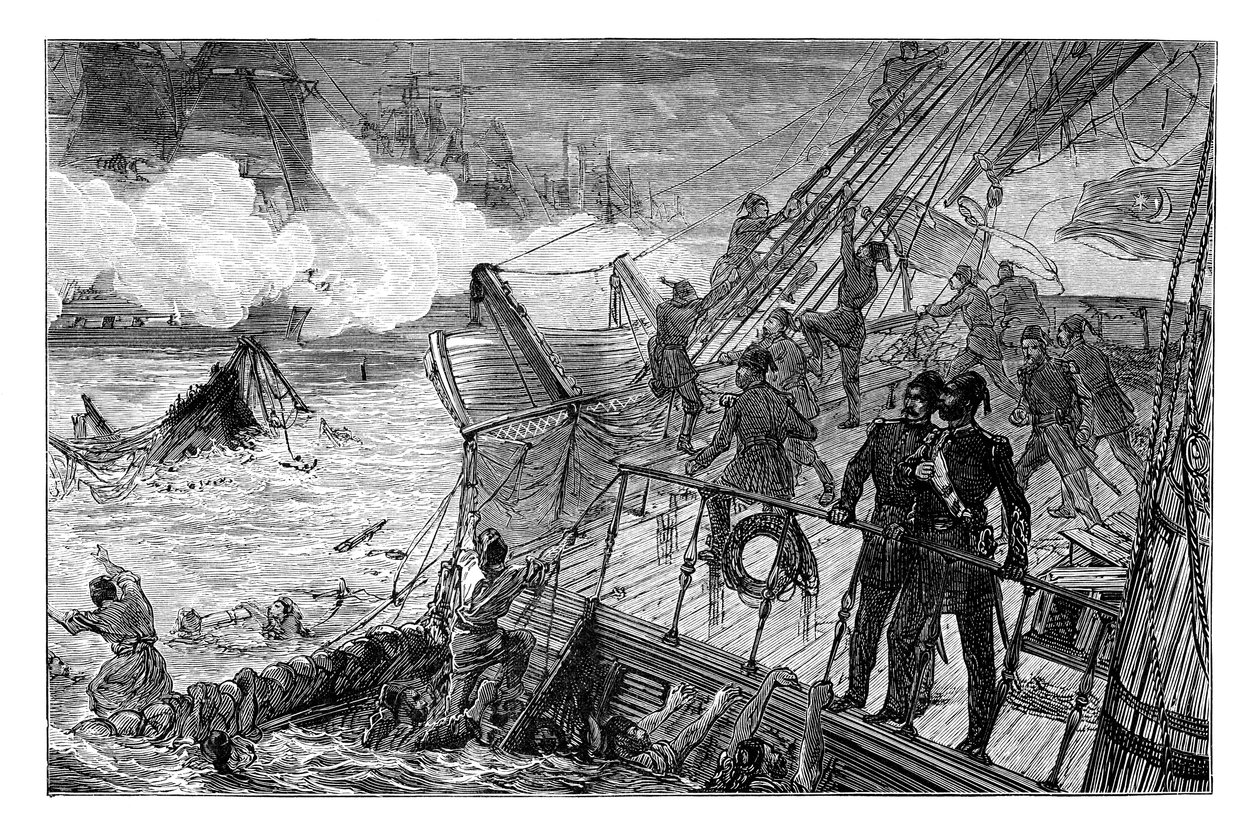 Zniszczenie floty tureckiej pod Synopą, 1853, 1900 autorstwa Unbekannt