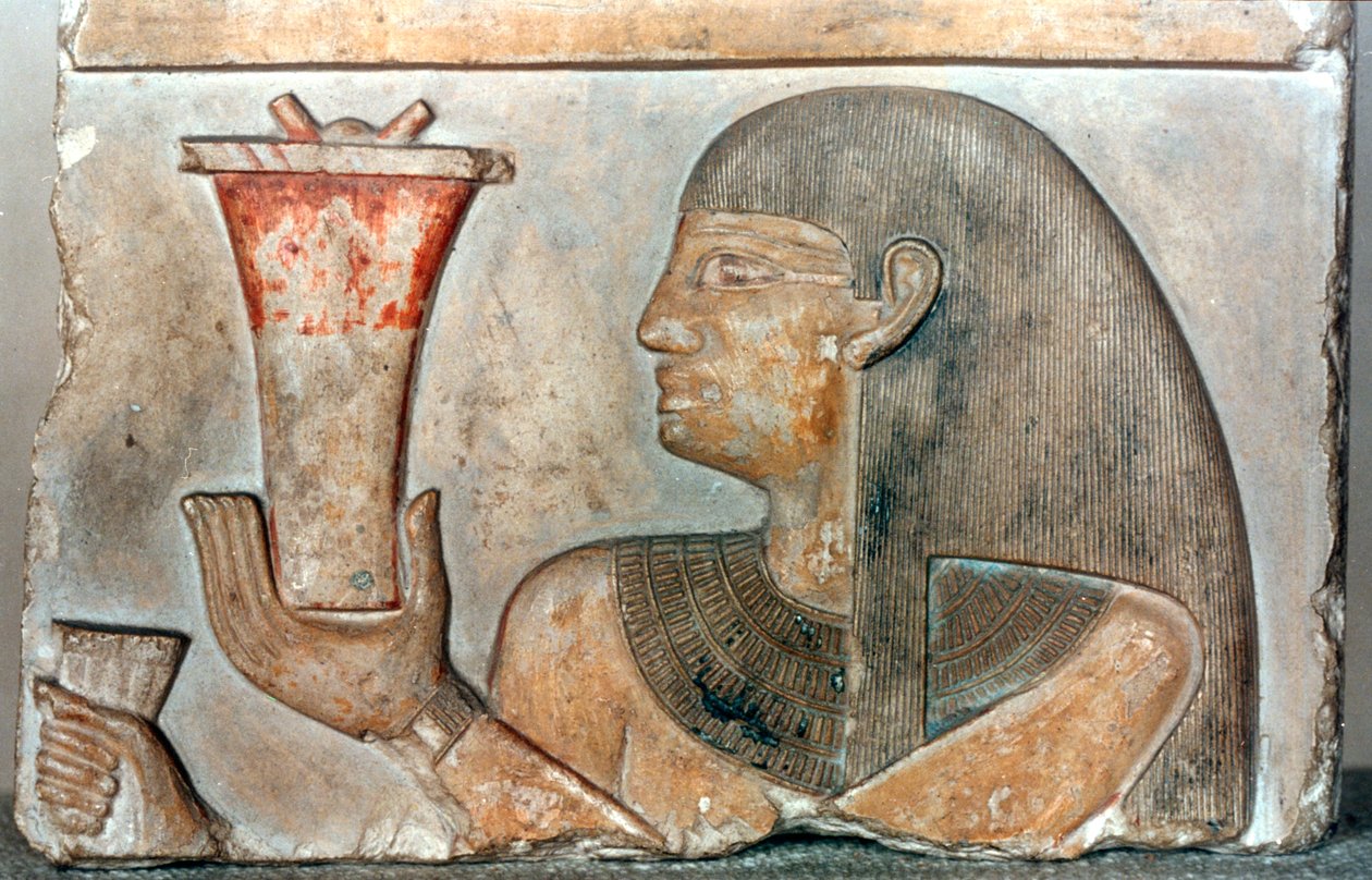 Fragment płaskorzeźby z El-Bahrain, Egipt, 22-XX w. p.n.e autorstwa Unbekannt