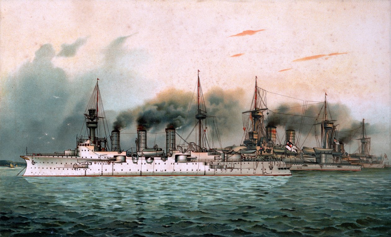 niemiecki: S.M. Eskadry szkoleniowe Victoria Louise & Kurfürst Friedrich Wilhelm & Weißenburg autorstwa Unbekannt
