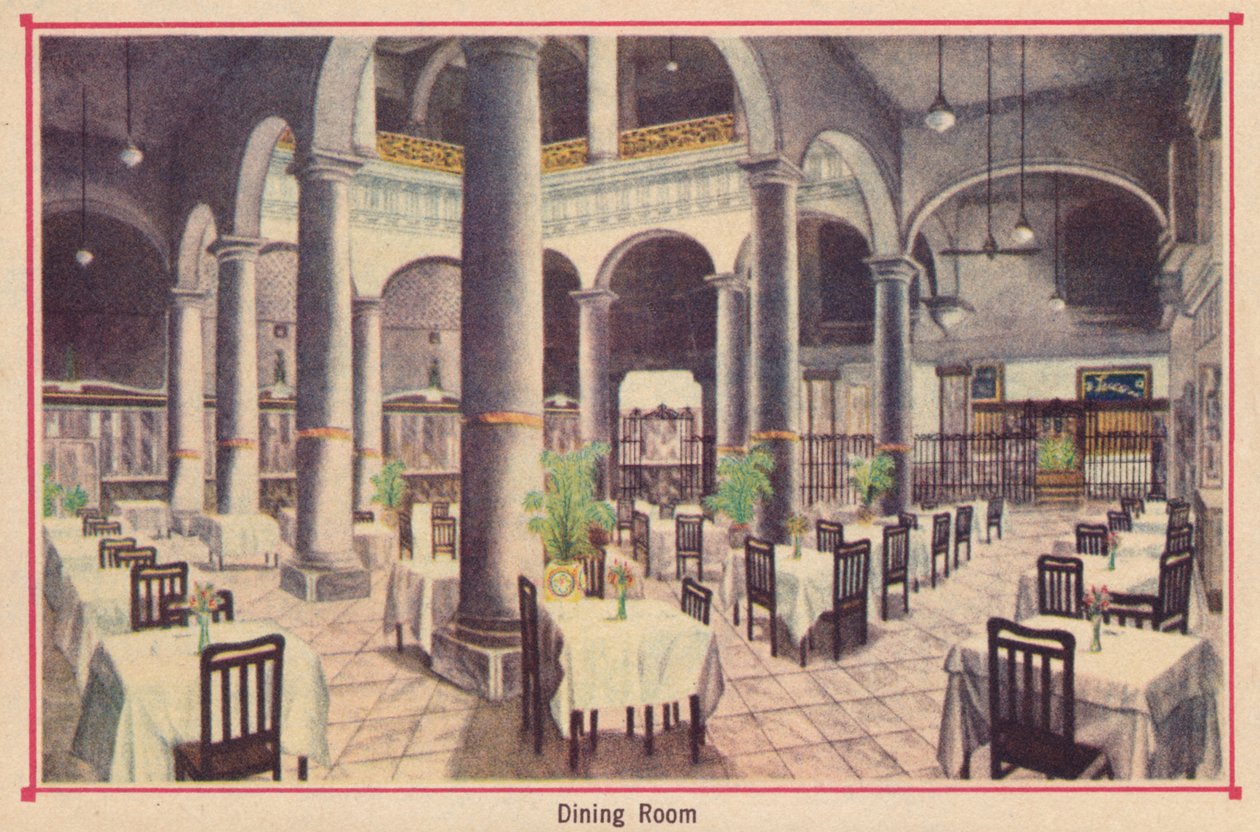 Jadalnia - Hotel Florida - Hawana - Kuba, c1910 autorstwa Unbekannt