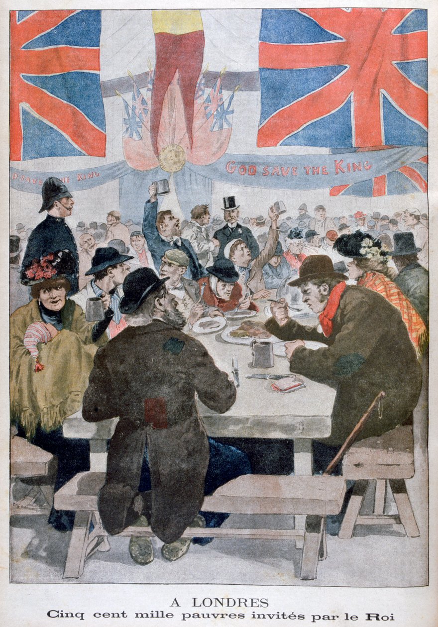 Obiad dla ubogich z okazji koronacji króla Edwarda VII, Londyn, 1902 autorstwa Unbekannt