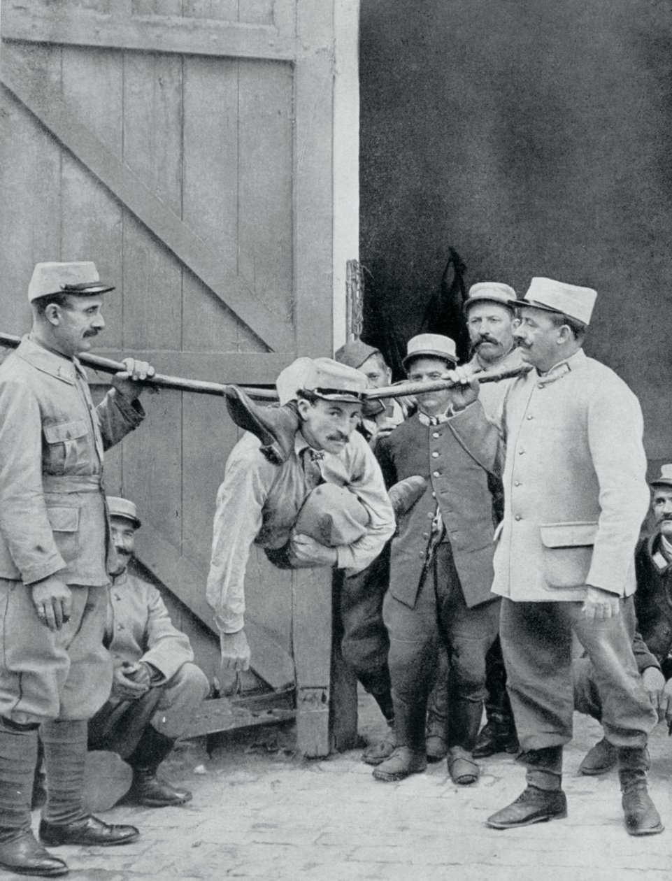 Rozproszenie na froncie, ludzki wąż, Francja, I wojna światowa, 1915 autorstwa Unbekannt