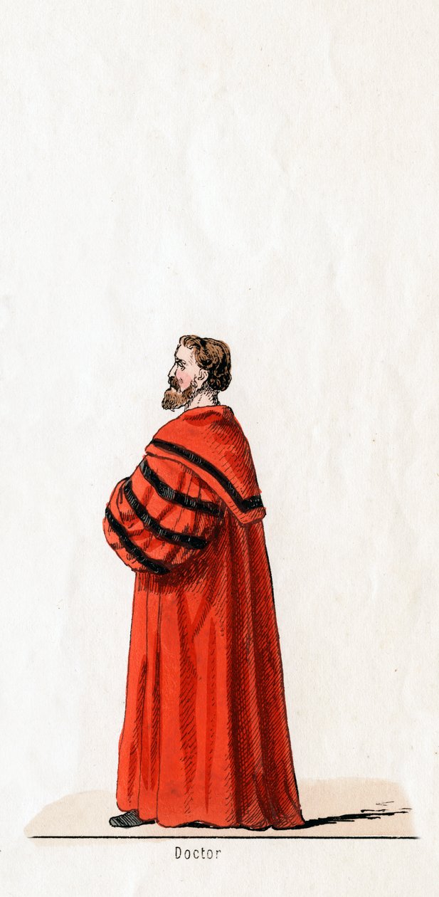 Doktor Butts, projekt kostiumu do sztuki Szekspira, Henryk VIII, XIX w. autorstwa Unbekannt