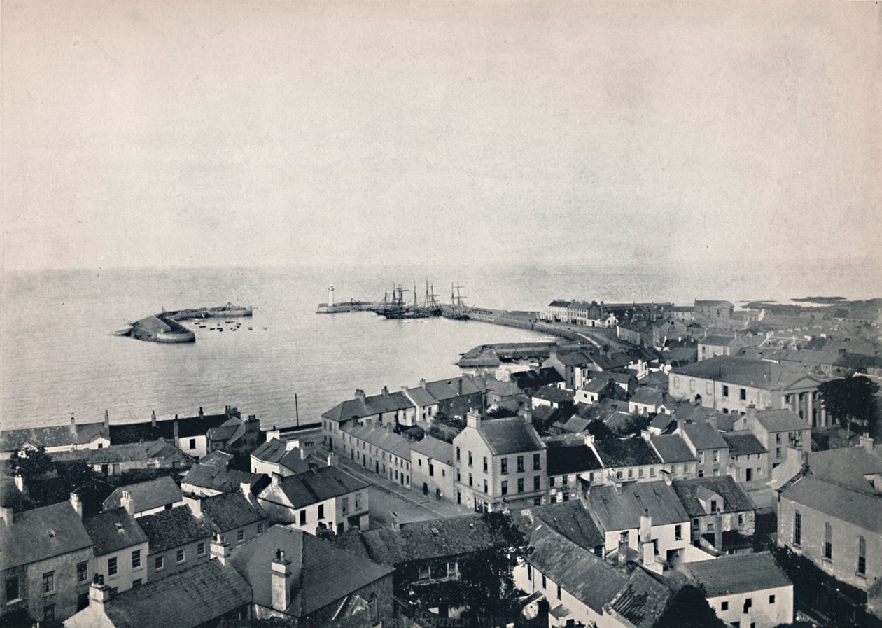 Donaghadee – Widok z wieży kościelnej, ukazujący port, 1895 autorstwa Unbekannt