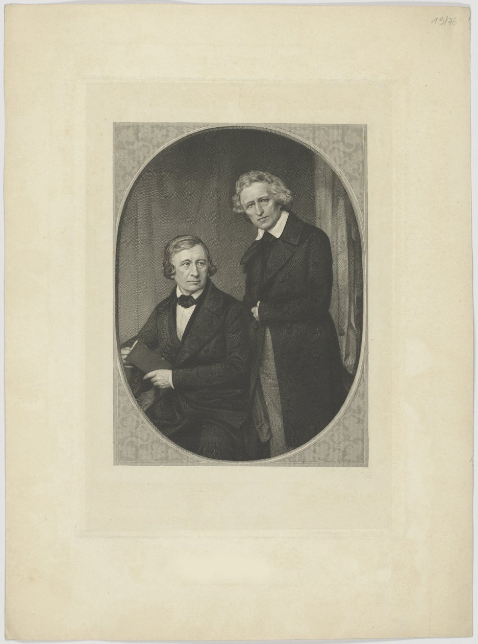 Portret podwójny braci Grimm, ok. 1845 r. autorstwa Unbekannt