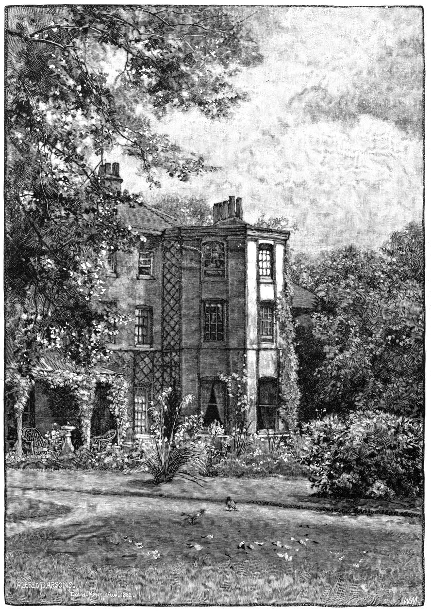 Down House, niedaleko Beckenham, Kent, od ogrodu, 1883 autorstwa Unbekannt