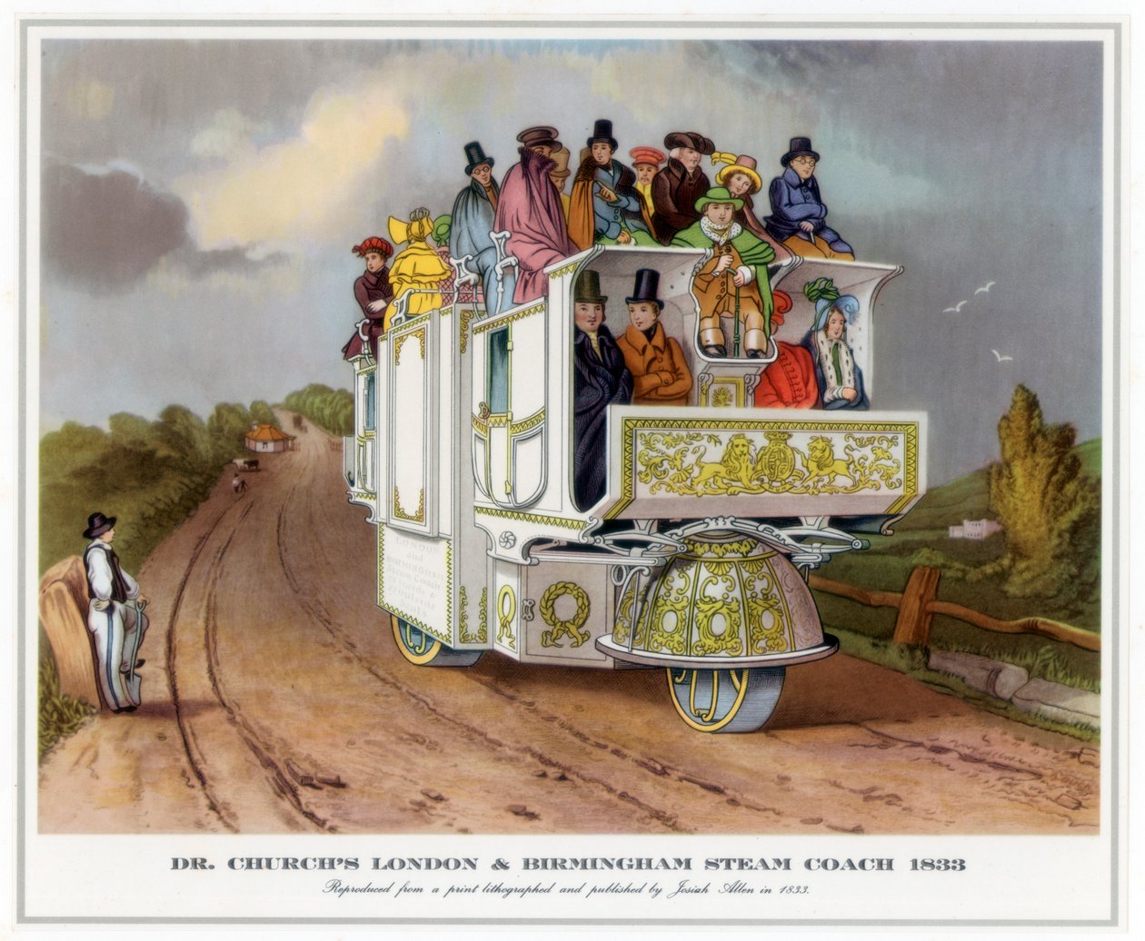 Dr Churchs Londyn i Birmingham Steam Coach, 1833 autorstwa Unbekannt