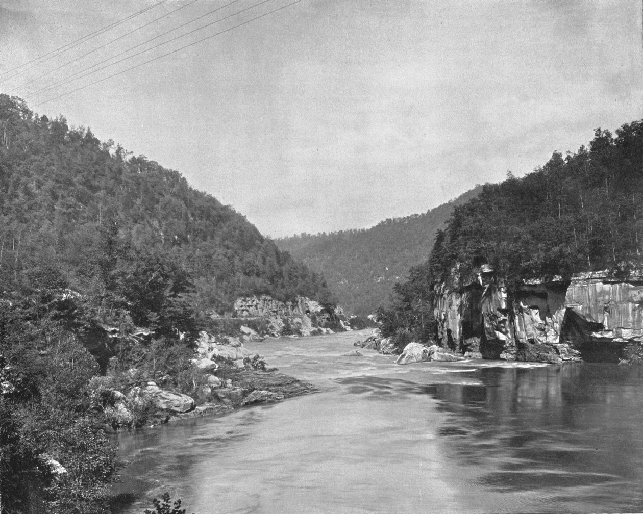 Dragon Gorge, New River, Zachodnia Wirginia, USA, ok. 1900. autorstwa Unbekannt