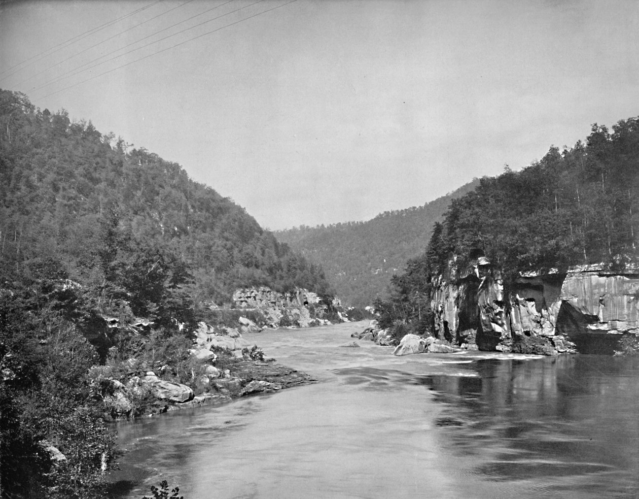 Dragon Gorge, New River, Zachodnia Wirginia, c1897. autorstwa Unbekannt
