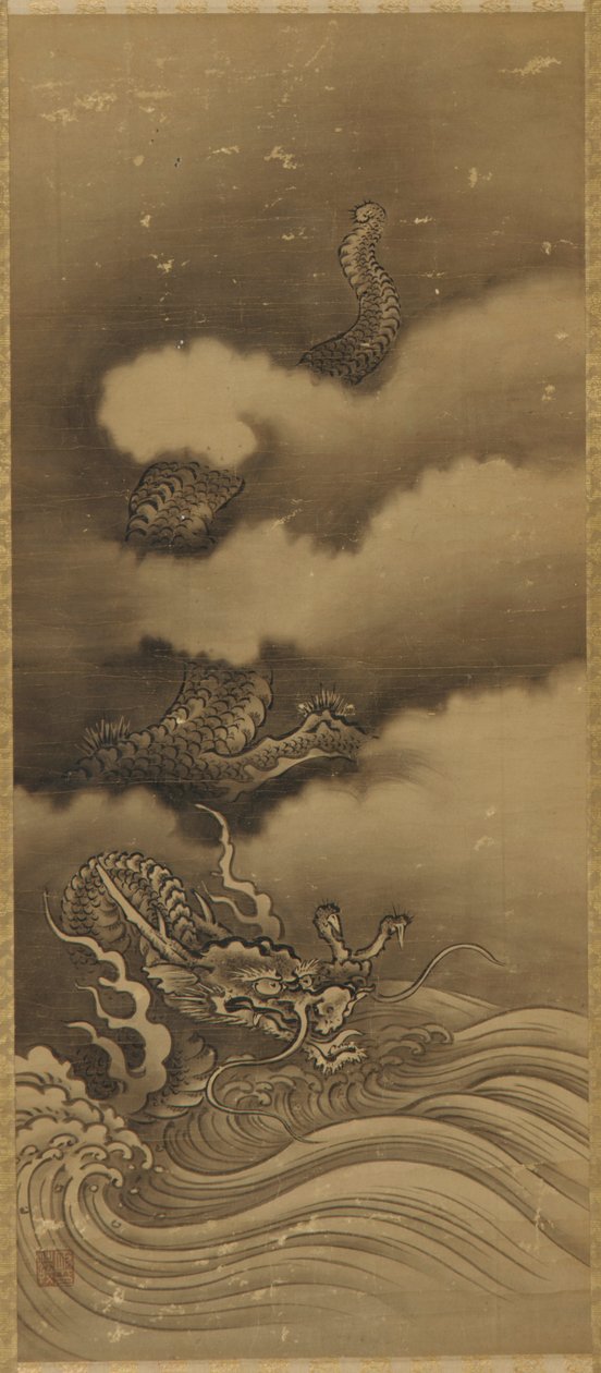 Smok i fale, okres Edo, 1615-1868. autorstwa Unbekannt