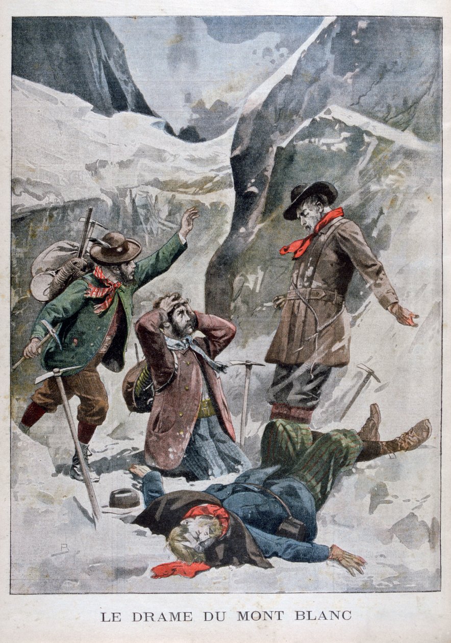 Dramat na Mont Blanc, Alpy, 1902 autorstwa Unbekannt