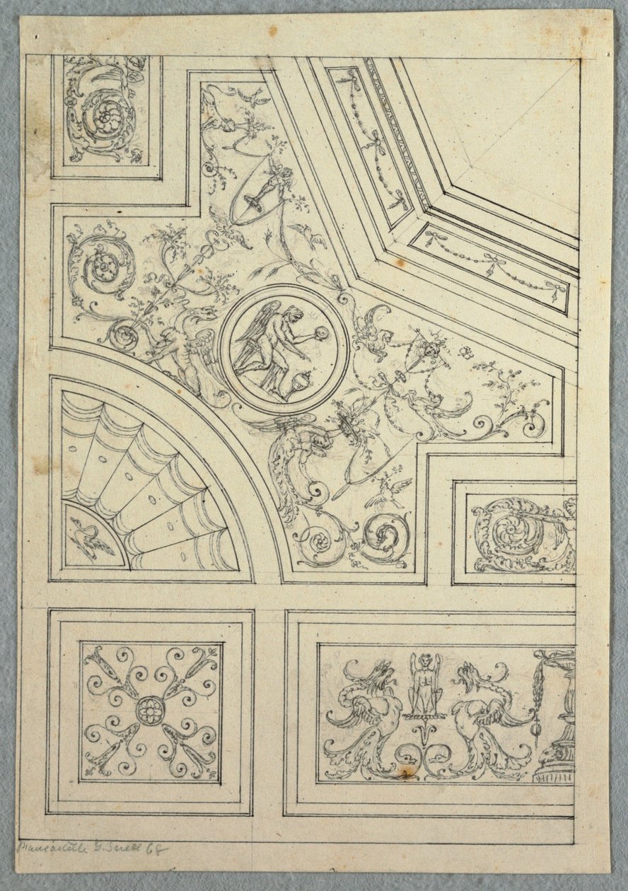 Rysunek, Projekt na sufit, ca. 1800 autorstwa Unbekannt