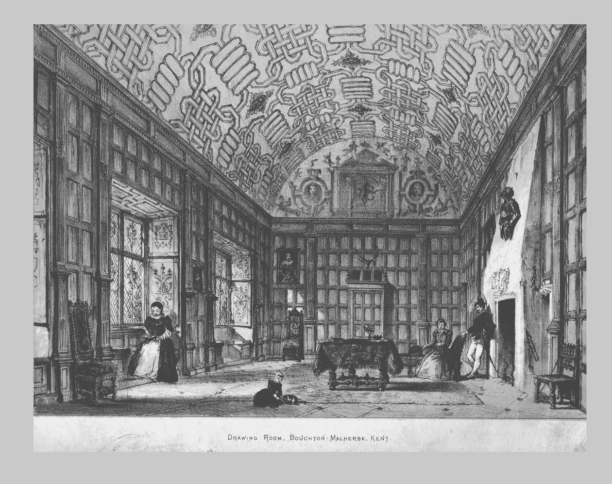 Salon, Boughton-Malherbe, Kent., połowa XIX wieku autorstwa Unbekannt