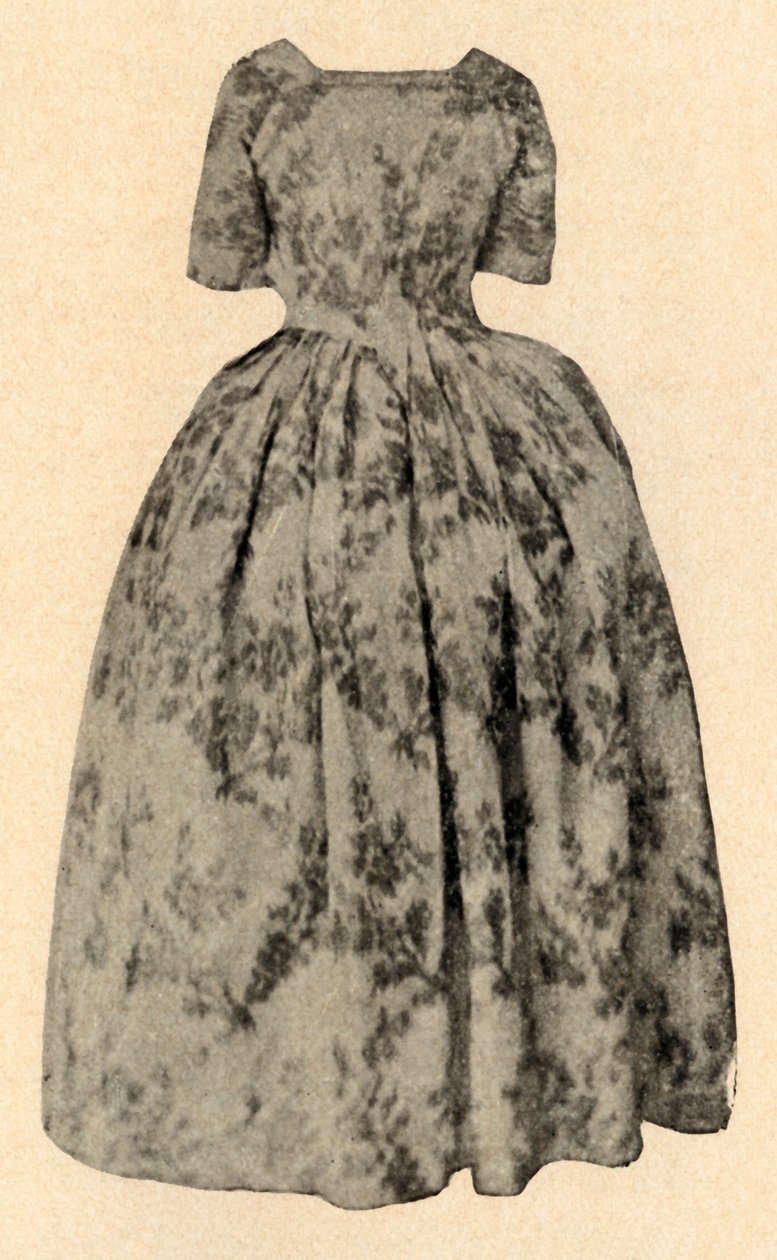 Suknia z jedwabiu płowego, noszona przez Lady Stuart w Barbados Colony, ok. 1700, 1937. autorstwa Unbekannt