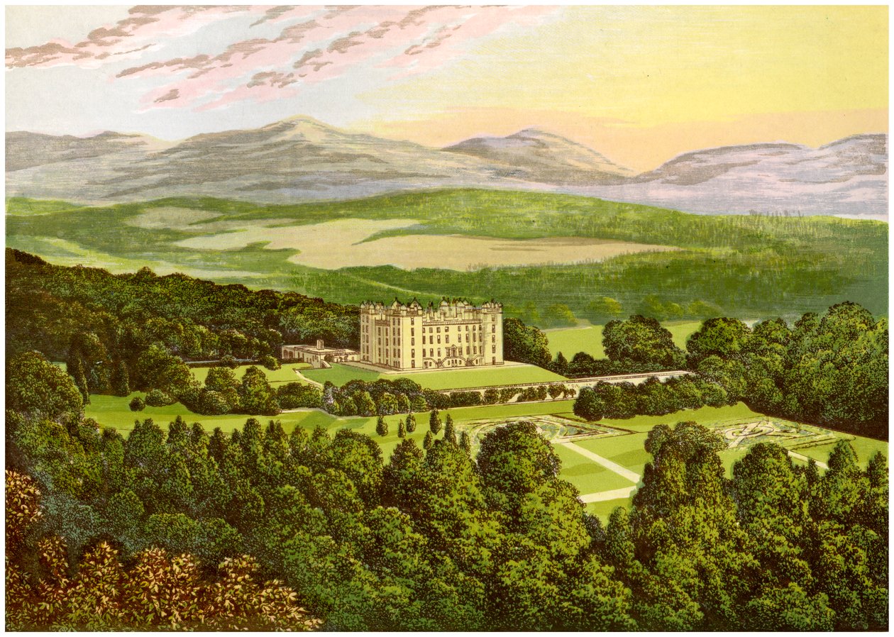 Zamek Drumlanrig, Dumfriesshire, Szkocja, dom księcia Buccleuch, c1880 autorstwa Unbekannt