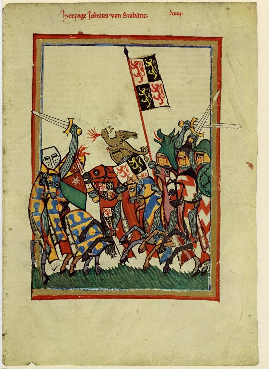 Książę Jan I Brabant z Codex Manesse, między 1305 a 1340 autorstwa Unbekannt