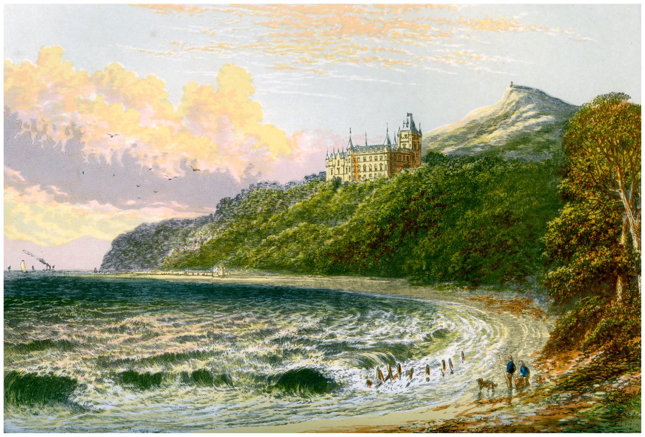 Zamek Dunrobin, Sutherland, Szkocja, dom księcia Sutherland, ok. 1880 r. autorstwa Unbekannt