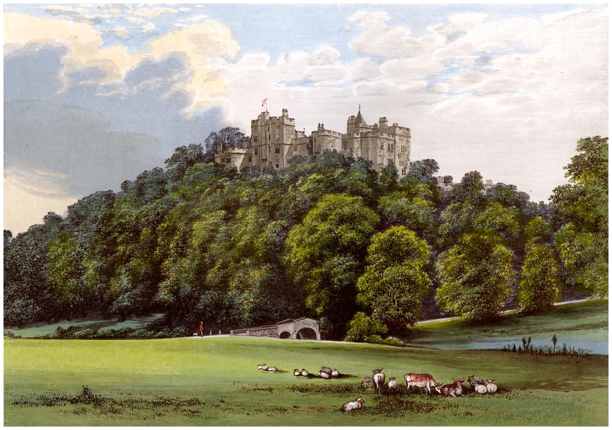 Zamek Dunster, dom rodziny Fownes-Luttrell, Somerset, ok. 1880 autorstwa Unbekannt