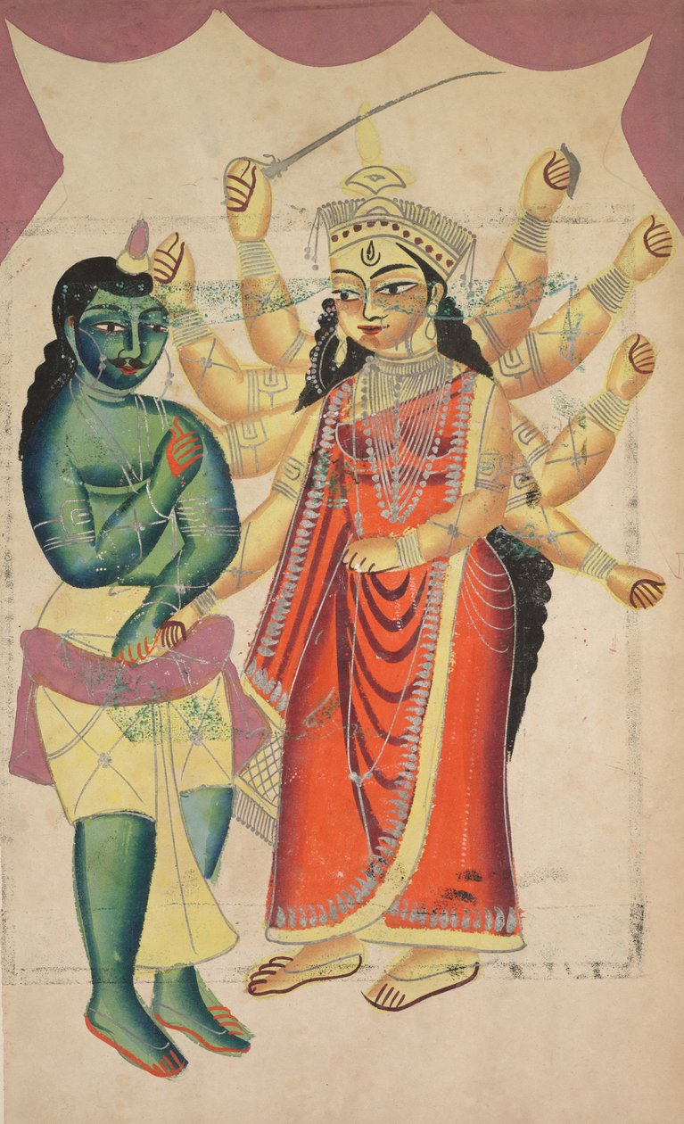 Durga, 1800 rok. autorstwa Unbekannt