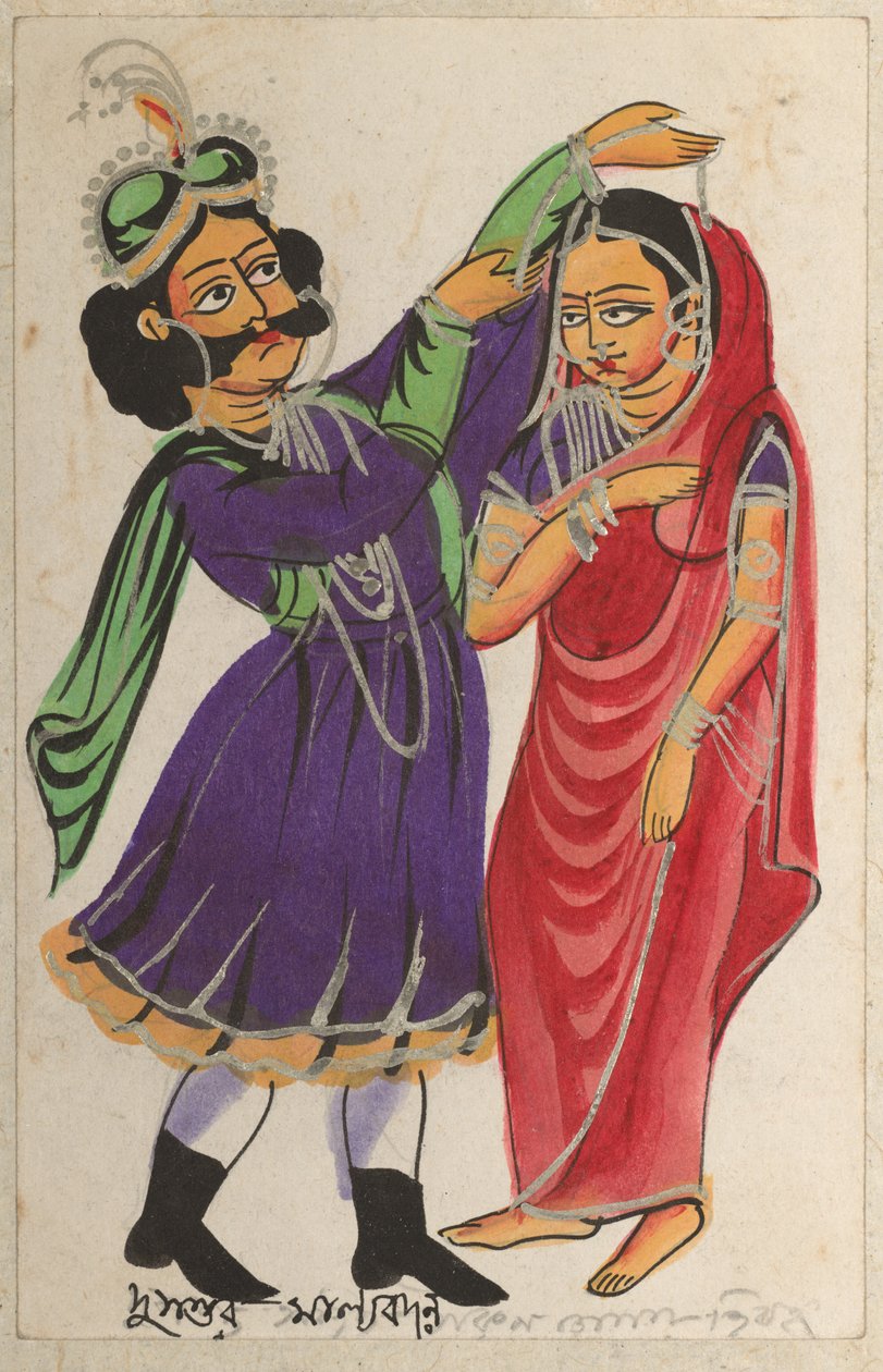 Girlanda Dusmanta Shakumtala, XIX wiek. autorstwa Unbekannt