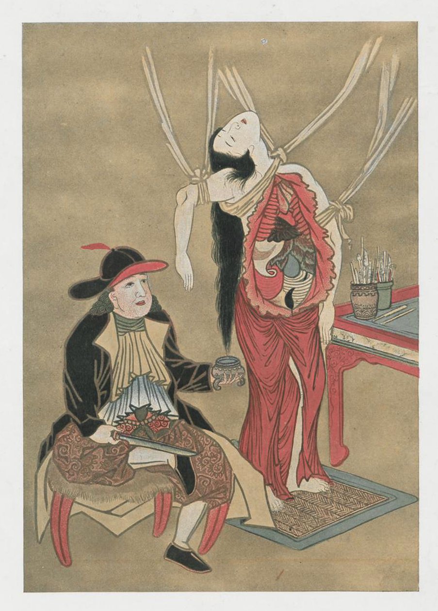 Holenderski lekarz analizujący Japonkę, XVIII wiek autorstwa Unbekannt