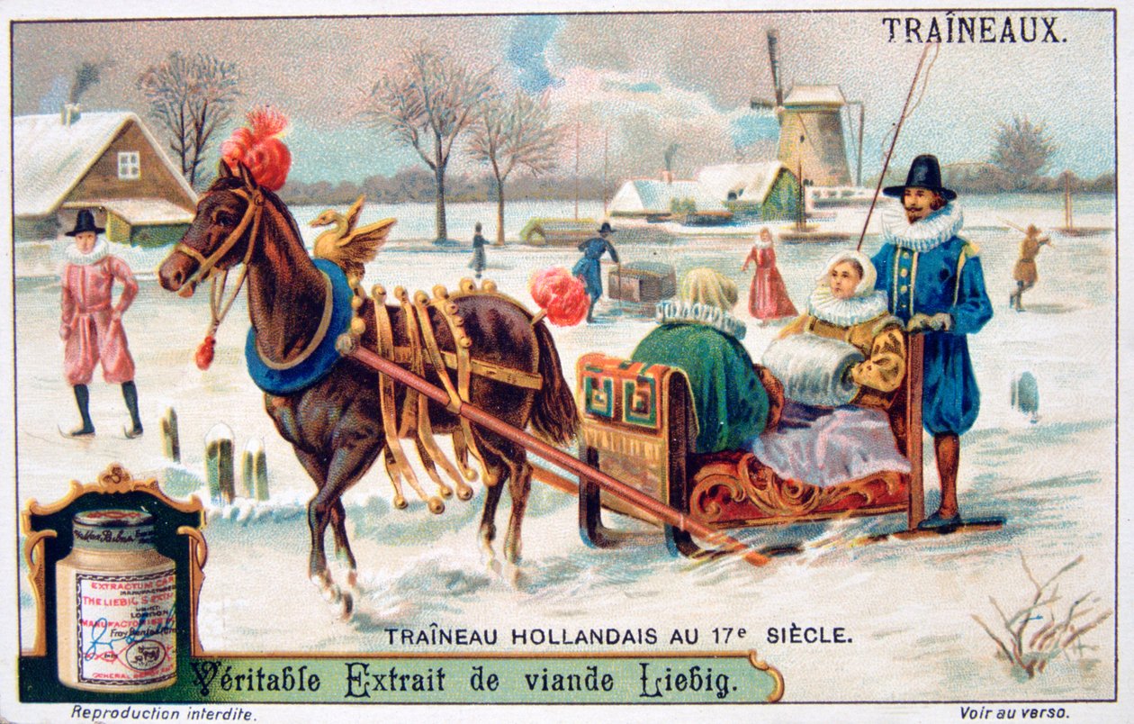 Holenderskie sanie, XVII w., ok. 1900 autorstwa Unbekannt