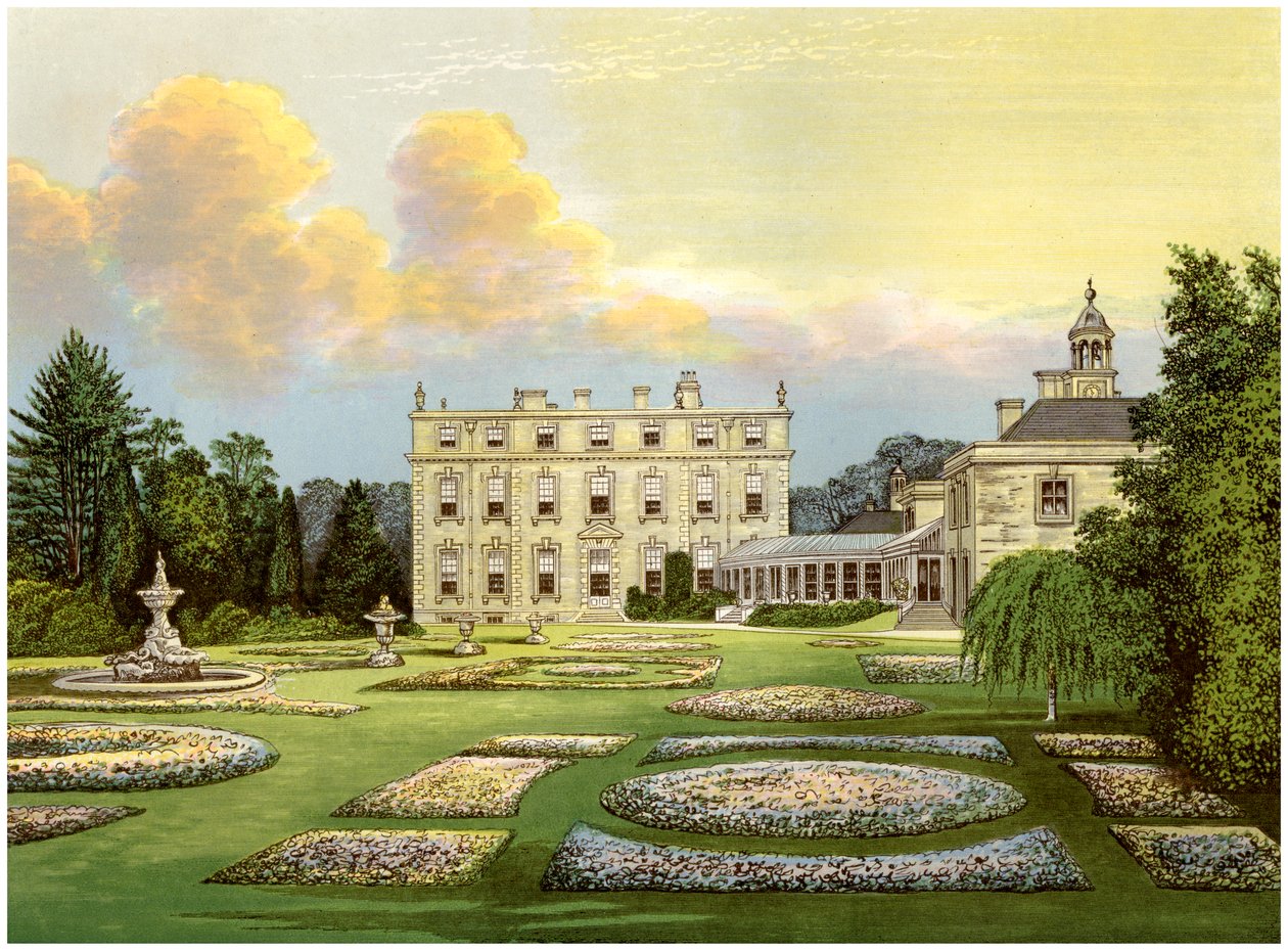 Dytchley House, Oxfordshire, dom wicehrabiego Dillona, ok. 1880 r. autorstwa Unbekannt