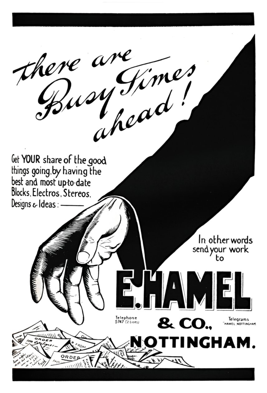 Reklama E. Hamel & Co. - Przed nami pracowity czas!, 1919 autorstwa Unbekannt
