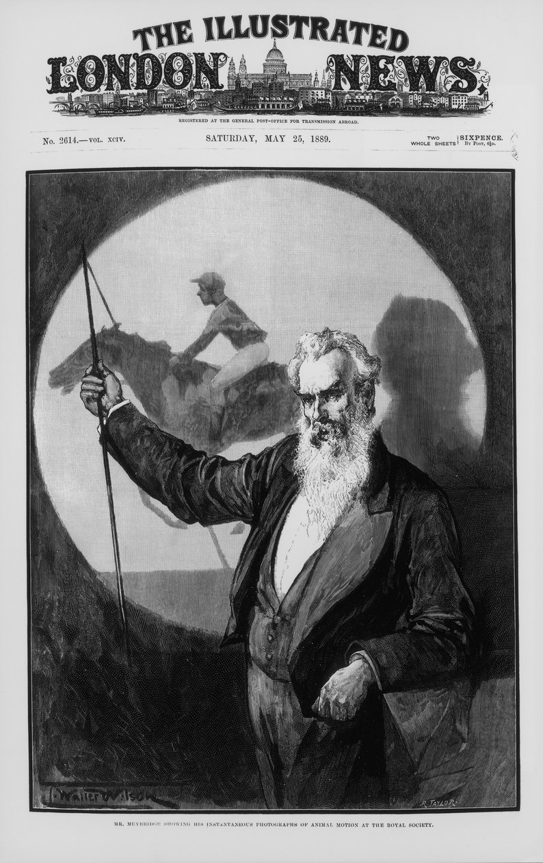 Eadweard James Muybridge, brytyjsko-amerykański pionier fotografii, 1889 autorstwa Unbekannt