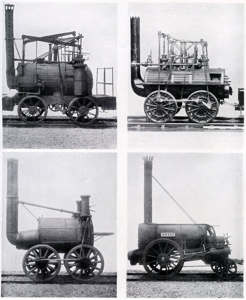 Wczesne lokomotywy, XIX w., ok. 1920 autorstwa Unbekannt