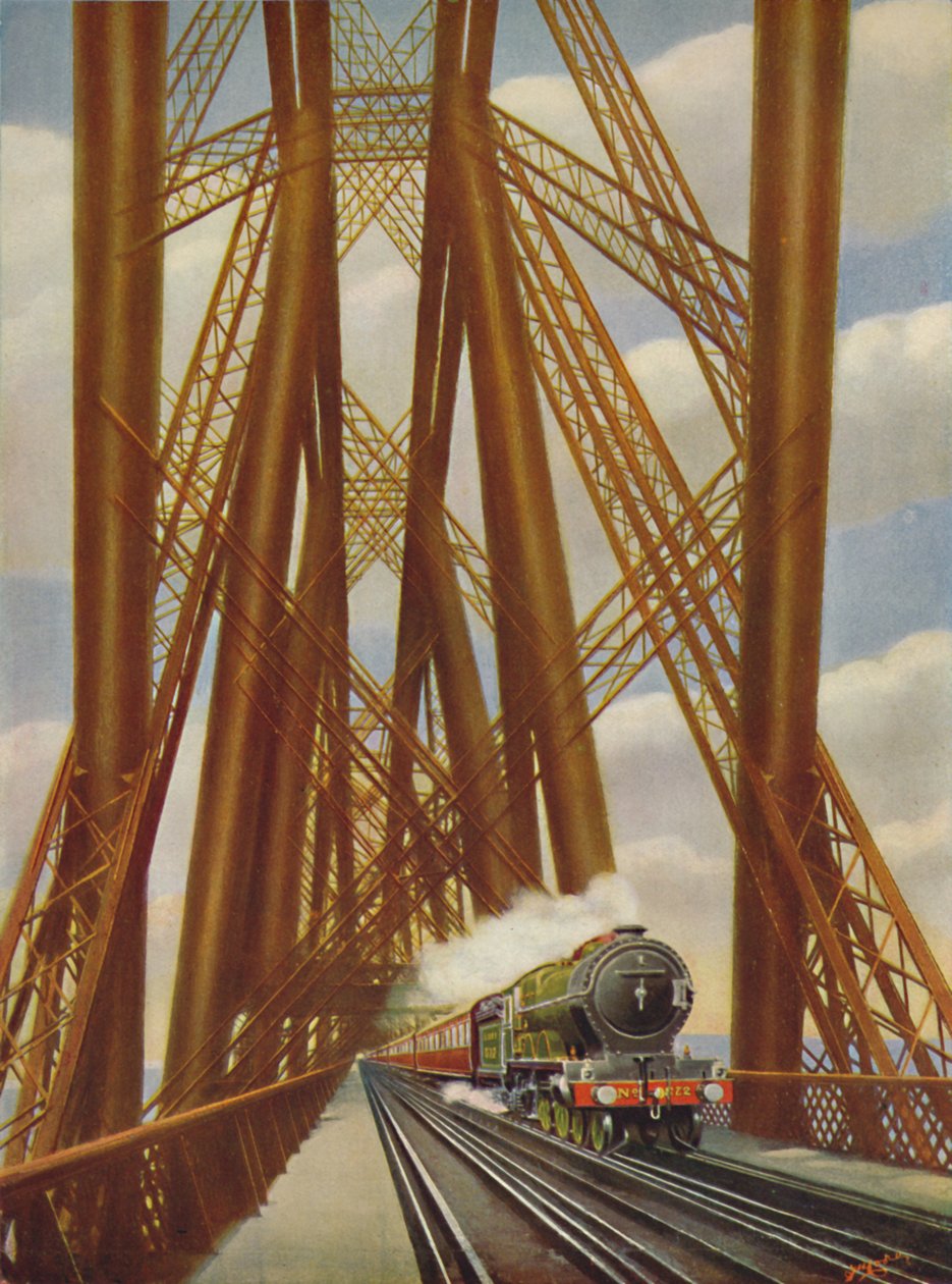 Ekspresowe wschodnie wybrzeże przechodzące przez most Forth, 1926 autorstwa Unbekannt