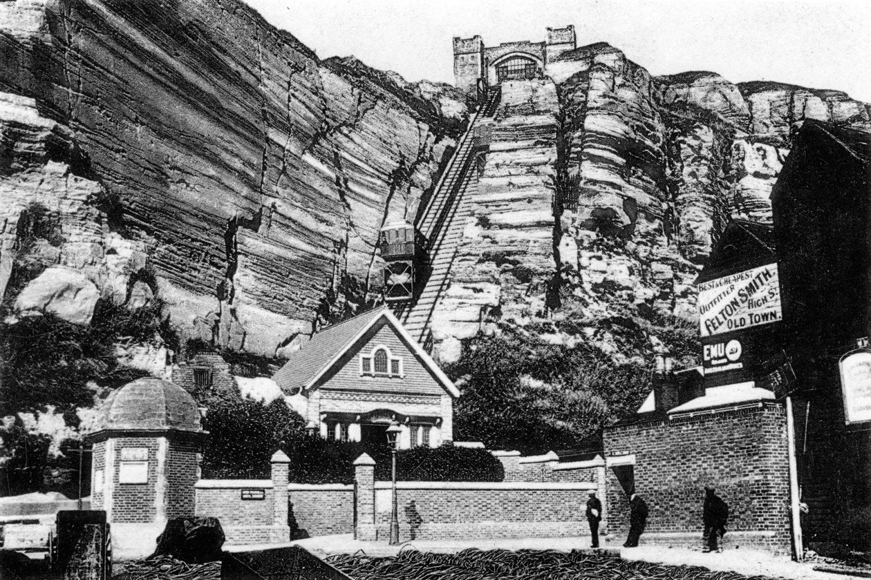 Winda East Hill, Hastings, East Sussex, początek XX wieku autorstwa Unbekannt