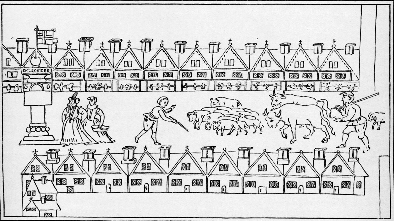 Eastcheap Market, Londyn, c1598 1904 autorstwa Unbekannt