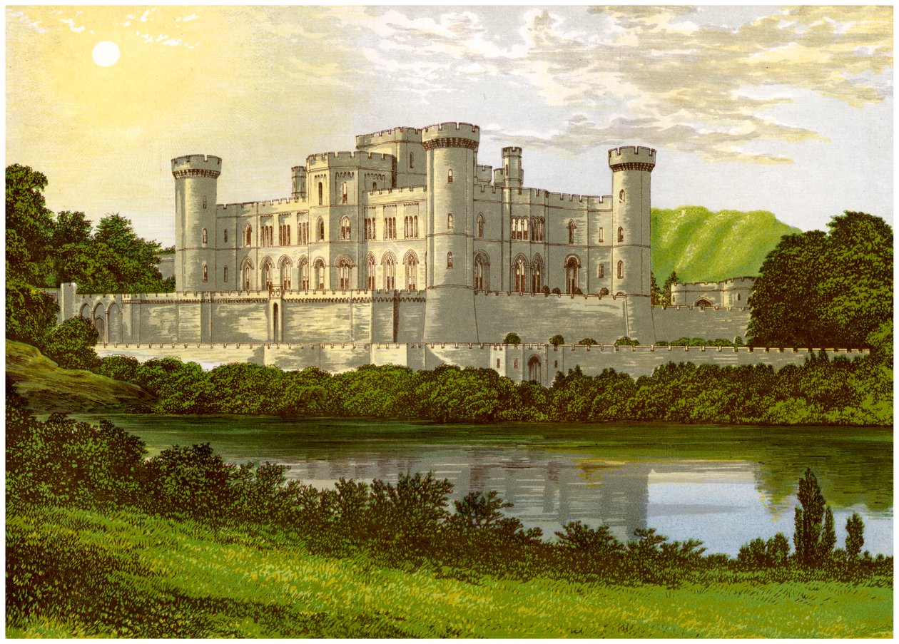 Zamek Eastnor, Herefordshire, dom Earla Somersa, ok. 1880 r. autorstwa Unbekannt
