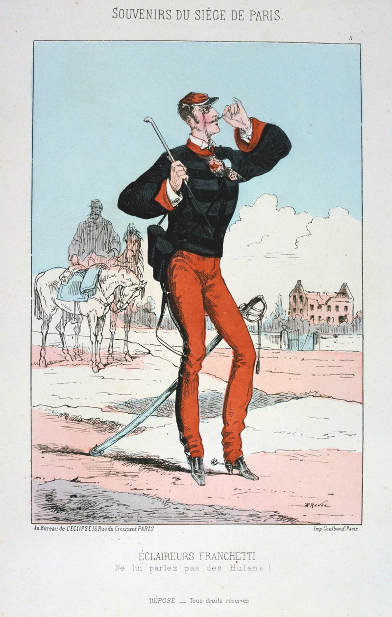 Eclaireurs Franchetti, Oblężenie Paryża, 1870-1871. autorstwa Unbekannt