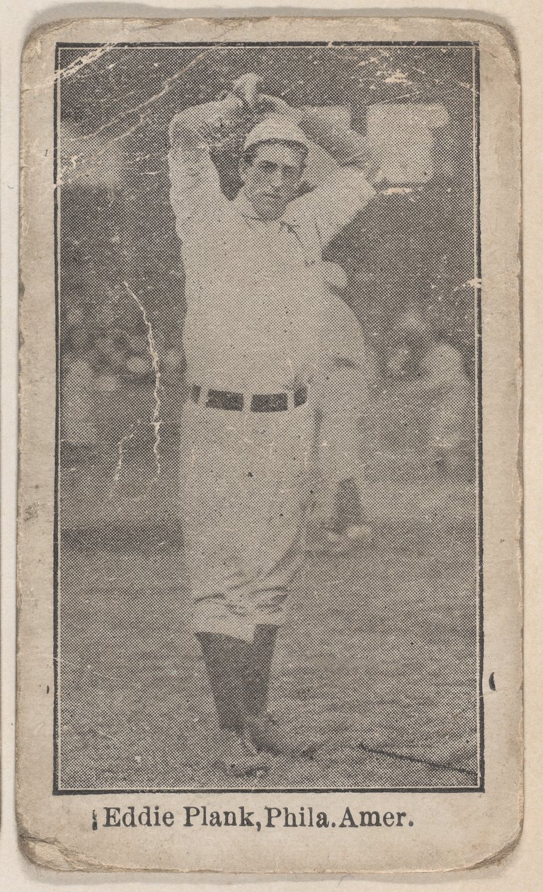 Eddie Plank, Filadelfia, American League, z zestawu Baseball Players W500, ca. 1915. autorstwa Unbekannt