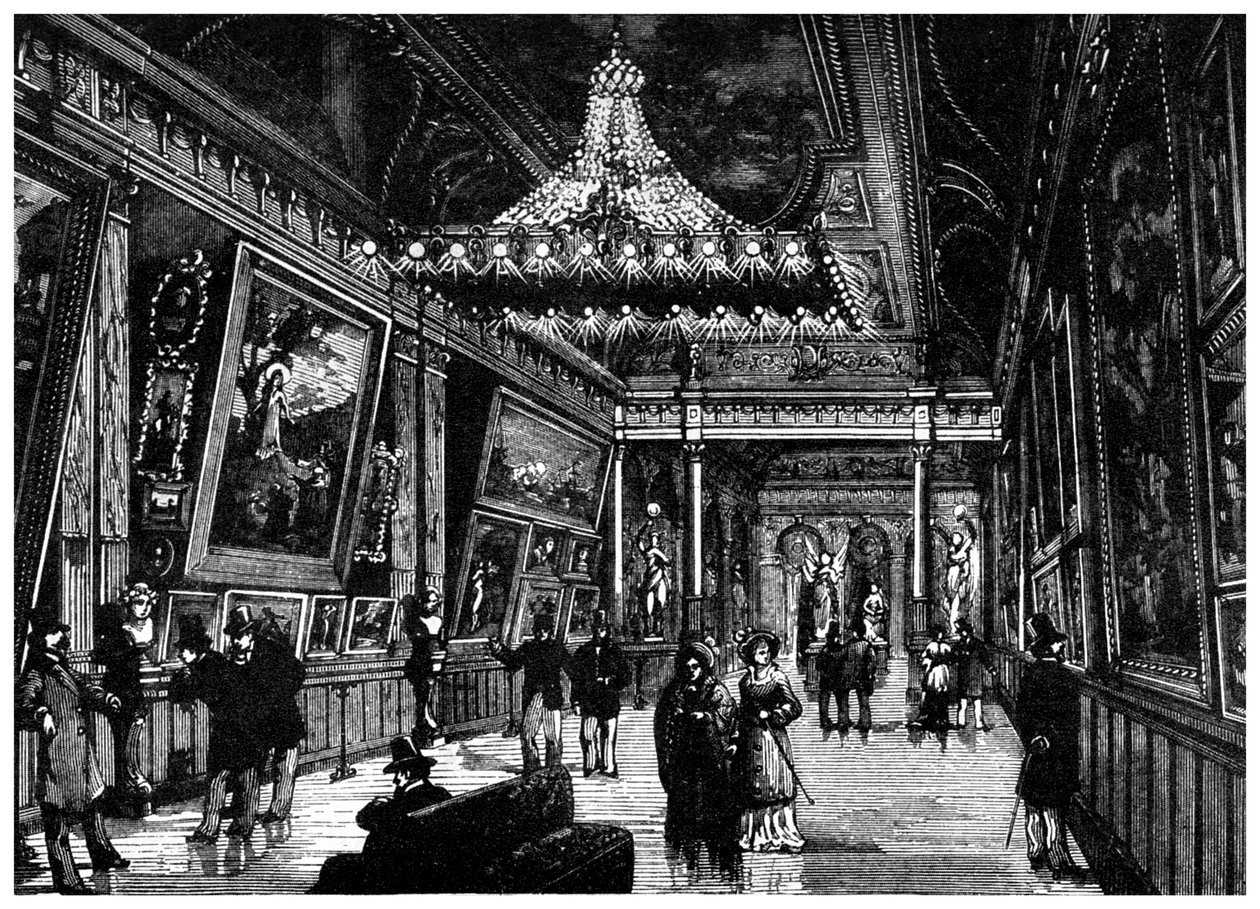 Żarówki Edisona oświetlają galerię sztuki w Nowym Jorku, 1882 1956 autorstwa Unbekannt