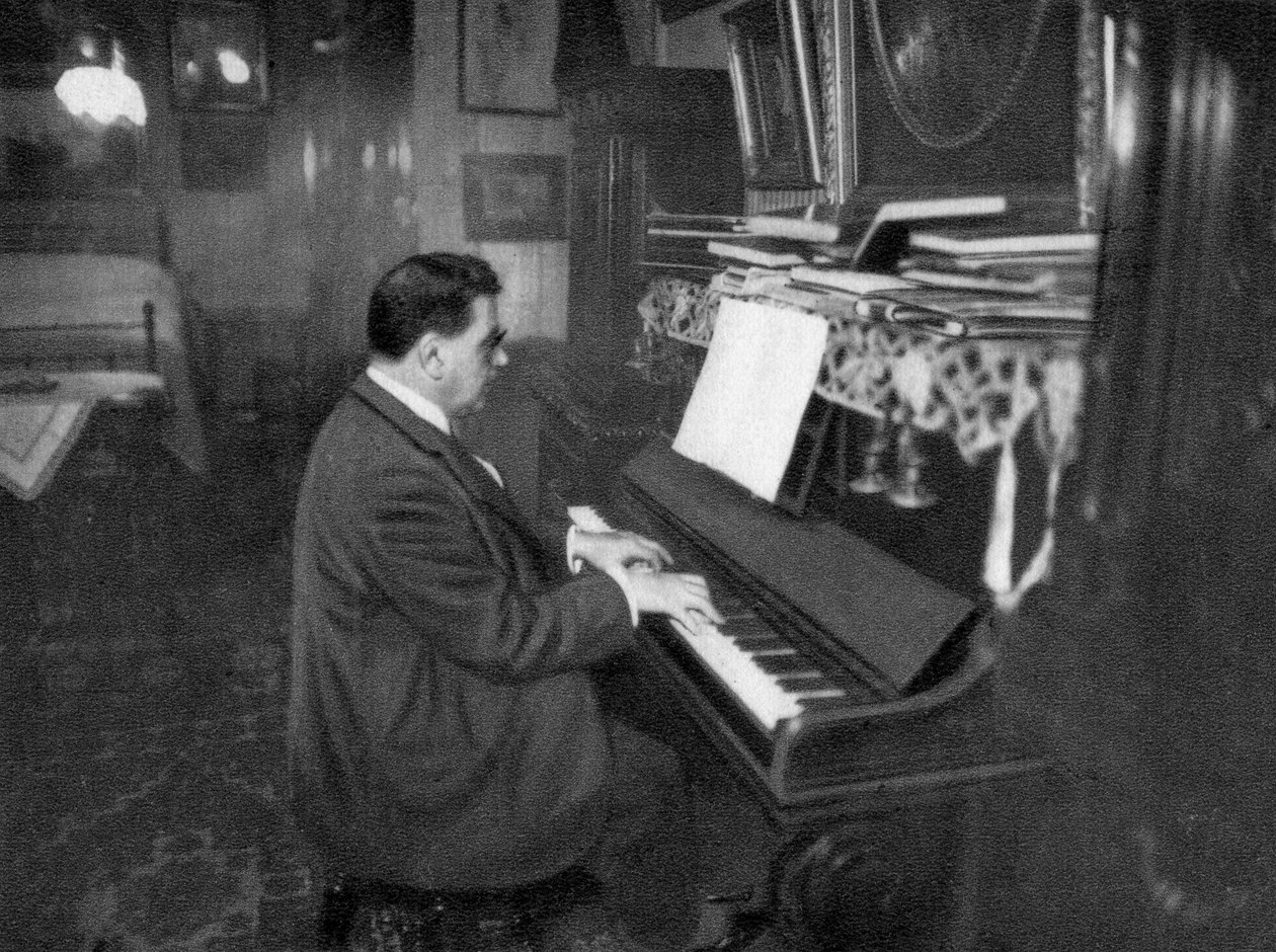 Edouard Herriot, francuski radykalny polityk, gra na fortepianie, 1925 autorstwa Unbekannt