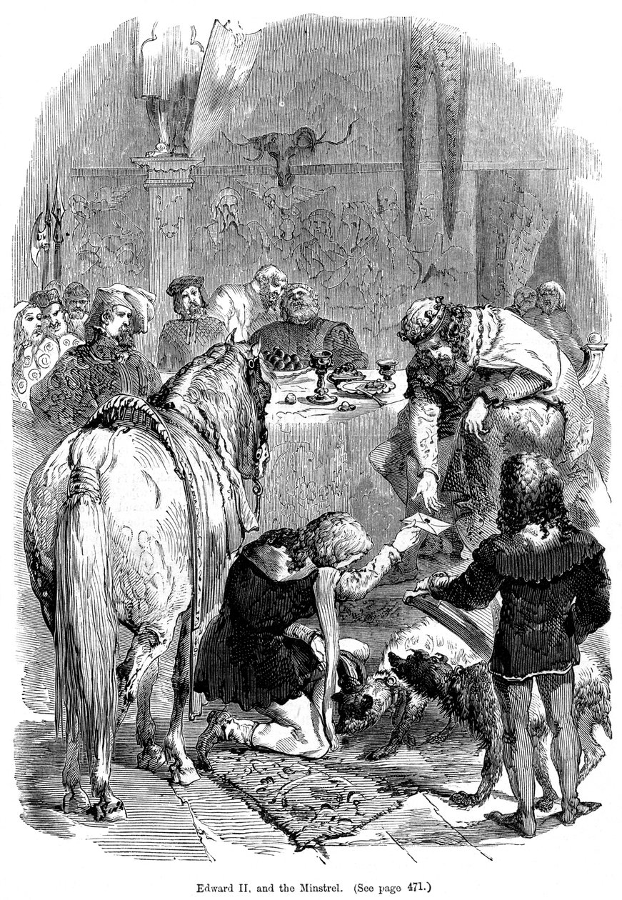 Edward II i minstrel autorstwa Unbekannt