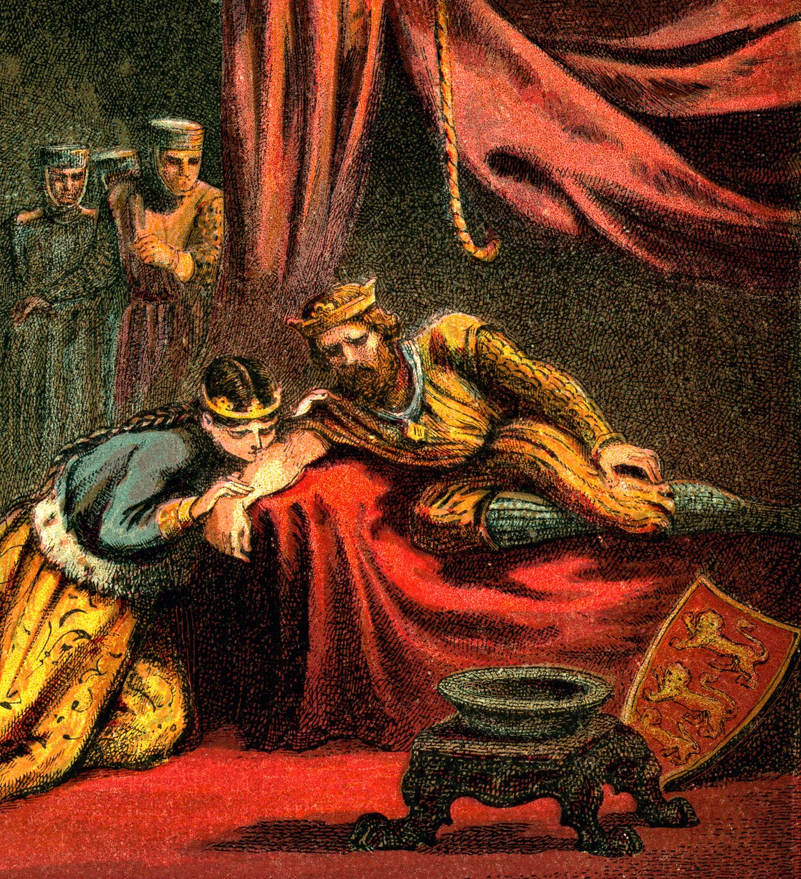 Edward z Woodstock, książę Walii, z żoną Joanną, księżną Walii, ok. 1850 autorstwa Unbekannt
