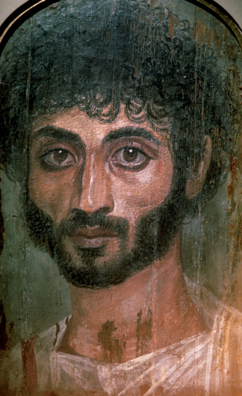 Egipski Fajum portret mężczyzny, okres rzymski. II wne autorstwa Unbekannt