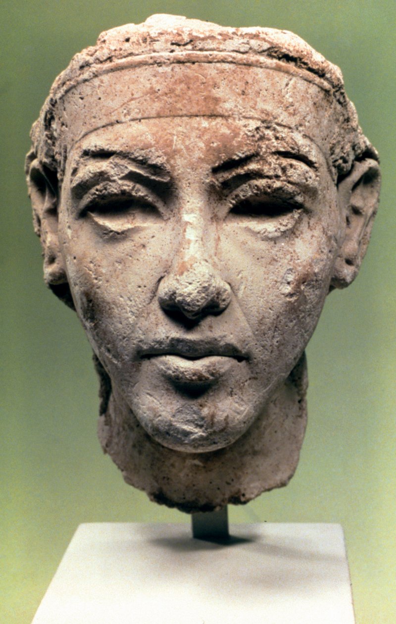 Głowa egipska, okres Amarna, 1350 pne autorstwa Unbekannt