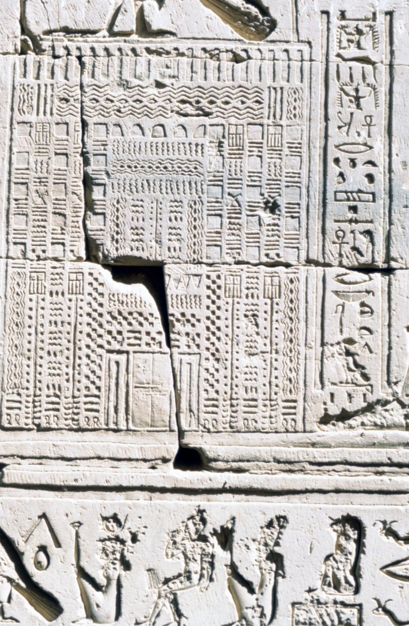 Kalendarz egipski, Świątynia Kom Ombo, Egipt, II-I wiek p.n.e autorstwa Unbekannt