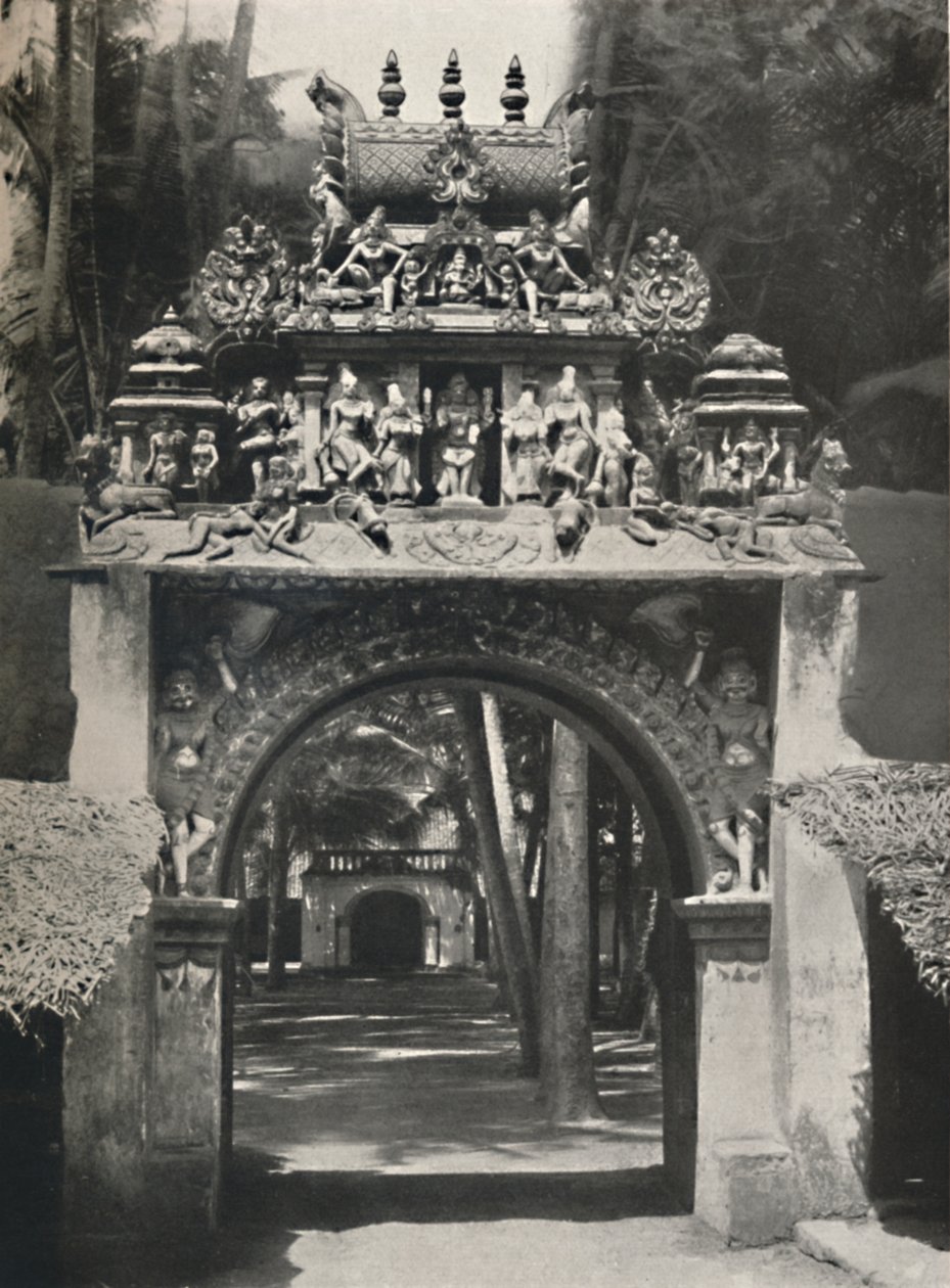 Wejście do świątyni hinduskiej, Cejlon, 1926 autorstwa Unbekannt