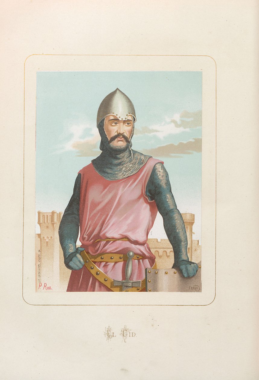 El Cid Rodrigo Diaz de Vivar. Od: Znani mężczyźni i kobiety wszechczasów..., 1875-1877 autorstwa Unbekannt